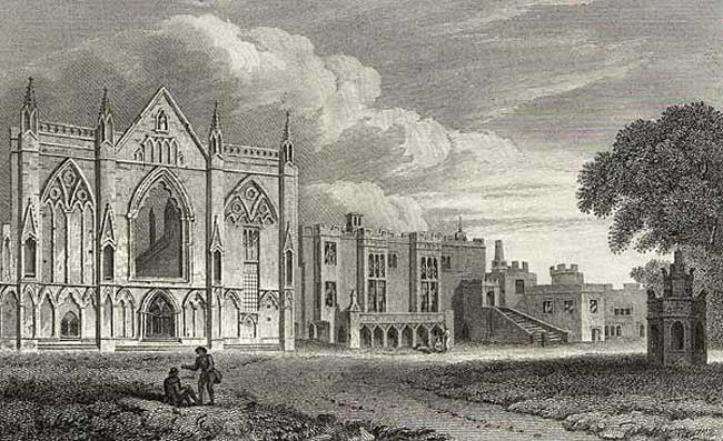 The west front of Newstead Abbey, 1813.