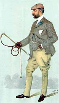 Cartoon of E. T. Hooley, c.1905