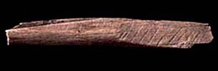 Point from Pin Hole made from the ivory of mammoth, used to make the tip of a spear. © 2000 The British Museum.