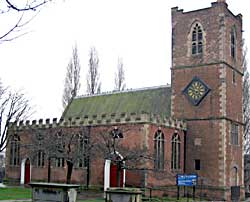St Nicholas' church was rebuilt in brick after being severely damaged during the siege of the town and castle during the English Civil War.