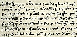 Extract from a rental for Langar and Barnstone, c.1340.