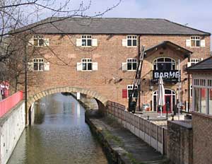 Early 19th century depository over the Chesterfield Canalat Bridge Place.