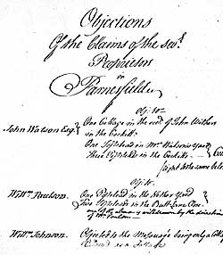Farnsfield enclosure document,, 1777
