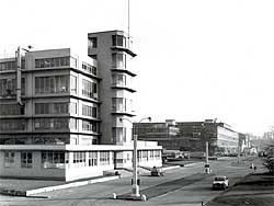 Front entrance of D6 building, c.1960 [CAIS 2034]