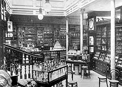 General view of Store 6, Nottingham, Pelham Street and High Street chemists and perfumery department, 1896. [CAIS 1147]