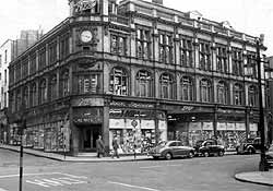 Exterior of Store 6, Pelham Street and High Street, Nottingham, c.1950. [CAIS 1126]