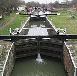 Lock at Langley Mill Basin.