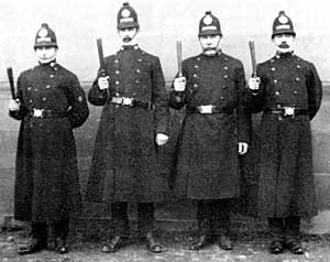 Nottingham policemen of the 1890s.