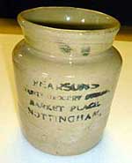 Stoneware jar from Pearsons.
